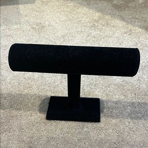 Sleek Black Velvet Jewelry Organizer